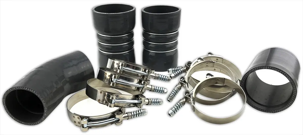 6.0L 2003-2007 Ford Powerstroke Diesel Intercooler Cac Hose Coupler & Clamp Kit 1