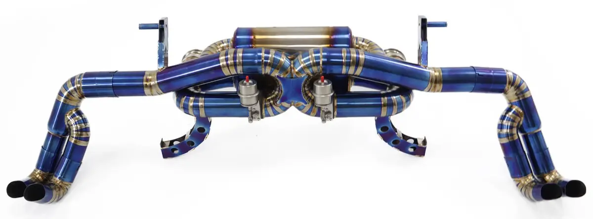 Blue Titanium X-Pipe 3 Inch Exhaust Kit For 2016-2019 R8 5.2L V10 V10+ Gen 2 Mk2 1