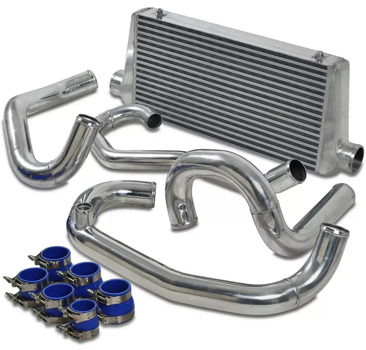 Silver Fmic Intercooler Piping Pipe Tube Kit For 1995-2000 Subaru Gc8 Wrx Sti 2L 1