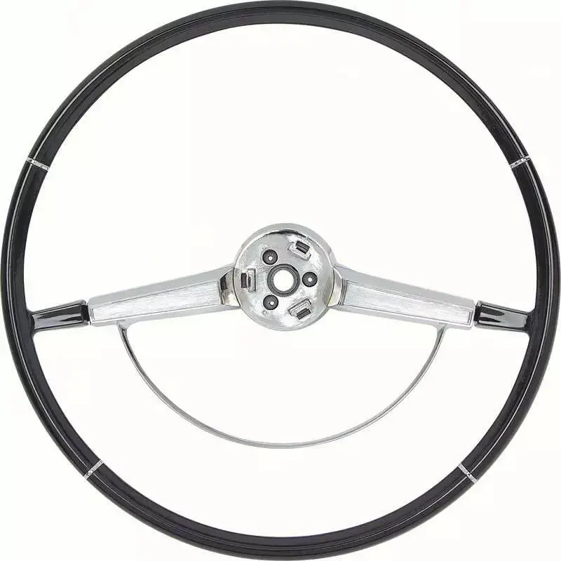 Steering Wheel Assembly, Std, 65-6 Im, Black, Less Horn Cap, Repro 1