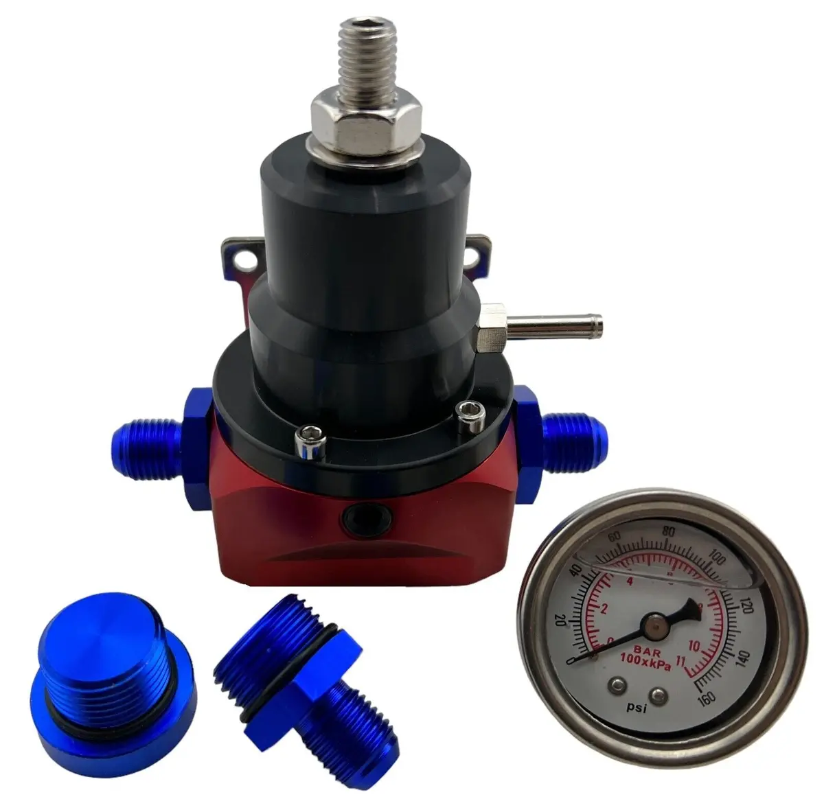 Low Pressure Carb Carburetor 20Psi Fuel Pump Pressure Regulator Fpr Gauge W/ An6 1