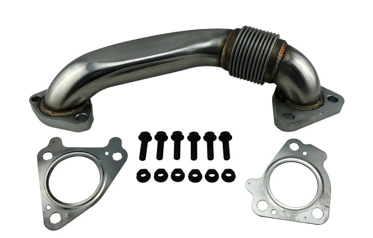 Heavy Duty Passenger Side Up Pipe & Gasket Kit For 2001-2016 Duramax Diesel 6.6L 1