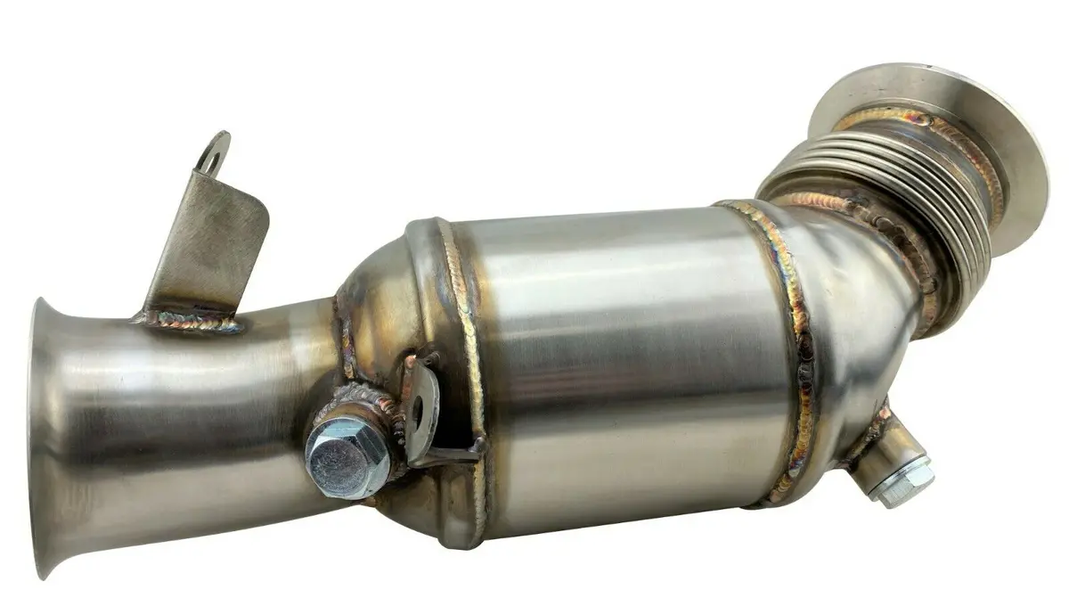 4" N55 Turbo Exhaust Downpipe For 12-13 M135i 335I 435I F20 F21 F30 F31 F32 F33 1