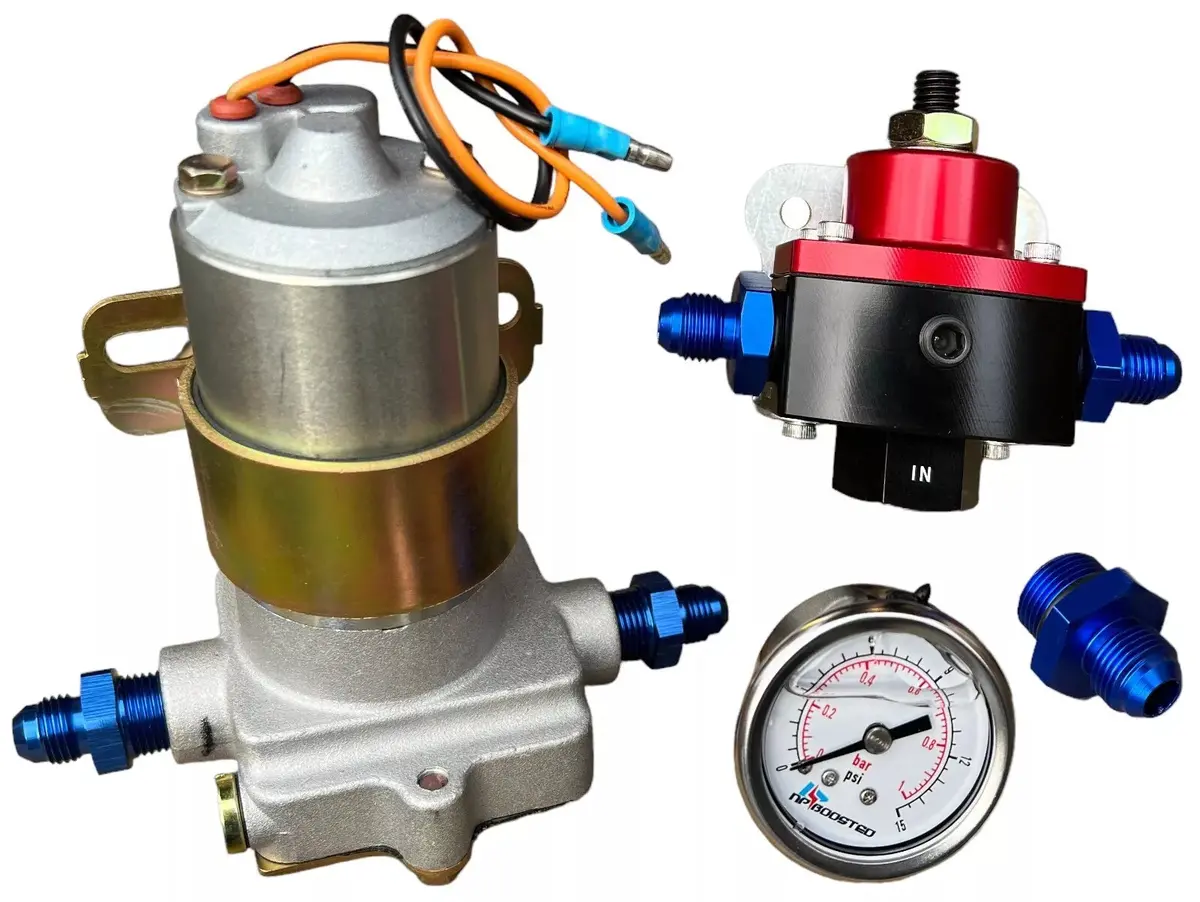 Hi Flow Performance Electric Fuel Pump 140Gph Regulator Low Pressure Gauge Carb 1