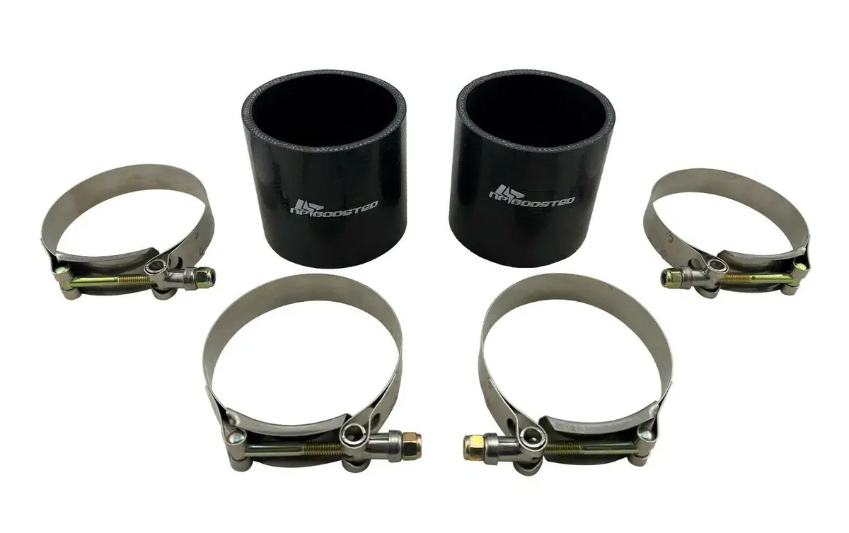 2.5 Inch Intercooler Hose Clamps + 2 Chargepipe Boot Couplers & 4 T-Bolt Clamps 1