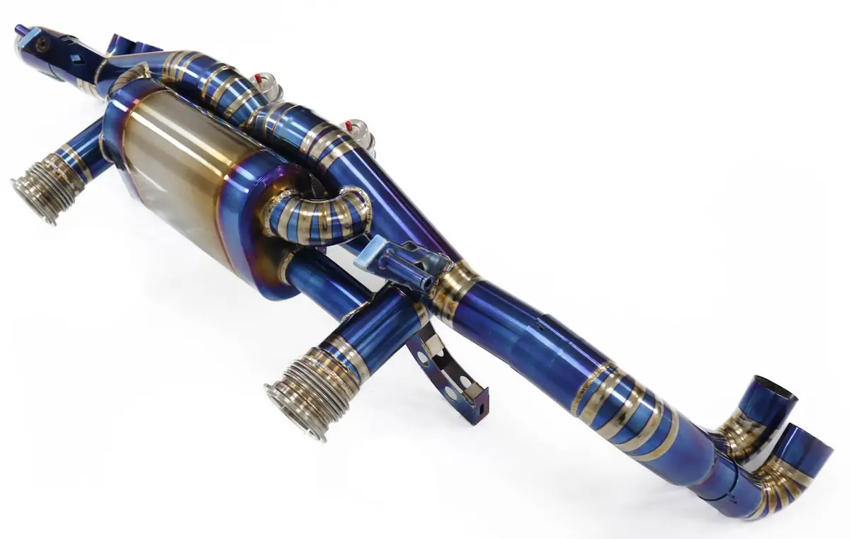 Blue Titanium X-Pipe 3 Inch Exhaust Kit For 2016-2019 R8 5.2L V10 V10+ Gen 2 Mk2 2