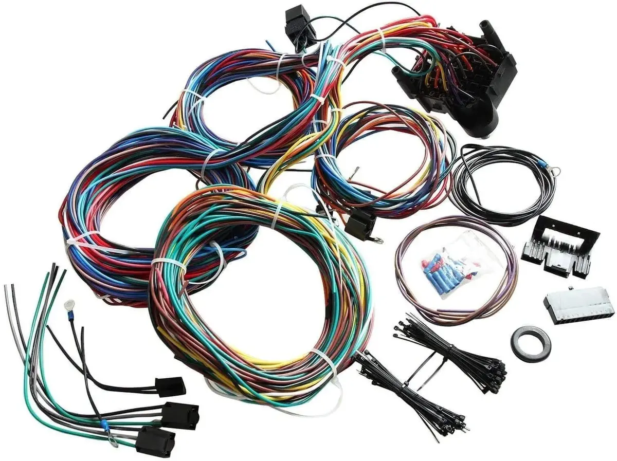21 Circuit Wiring Harness Relay Connectors Street Hot Rat Rod Custom Universal 1