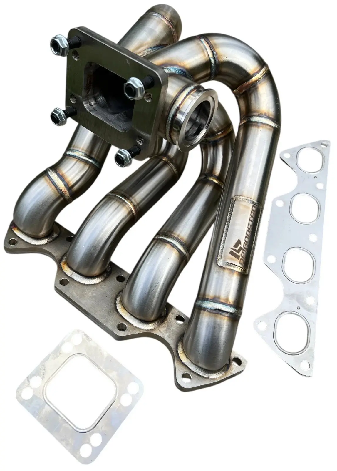 Turbocharger Exhaust Manifold Header Top Mounted T3 For D15 D16 D16z6 D16y8 Vtec 1
