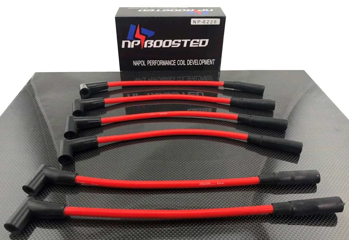 6 Ignition Spark Plug Wires Set 8Mm Universal For Igna1 Smart Coils Aem 556-112 1