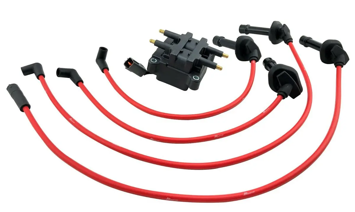 Coil Pack & Spark Plug Ignition Wires For 1998-01 Impreza Wrx Sti Forester V5 V6 1