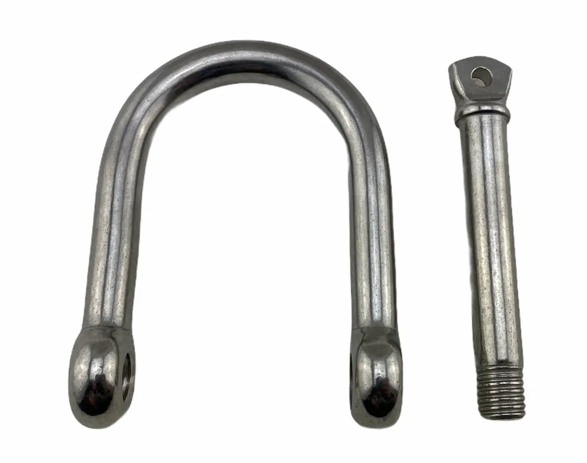Large 2" Wide D-Shackle 316 Stainless Steel Mooring Buoy Heavy Duty Tow 800Kg 1
