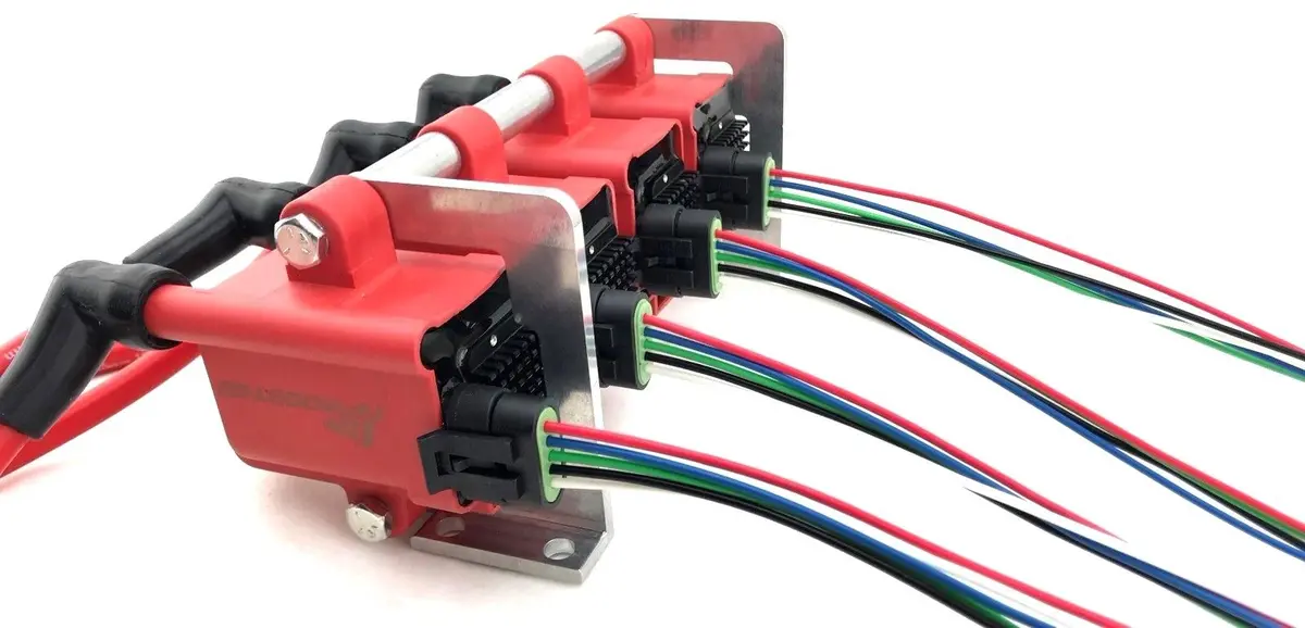 4 Hi Output Universal Coil Packs / Bracket Kit / Connector Clips & 10Mm Wires 2