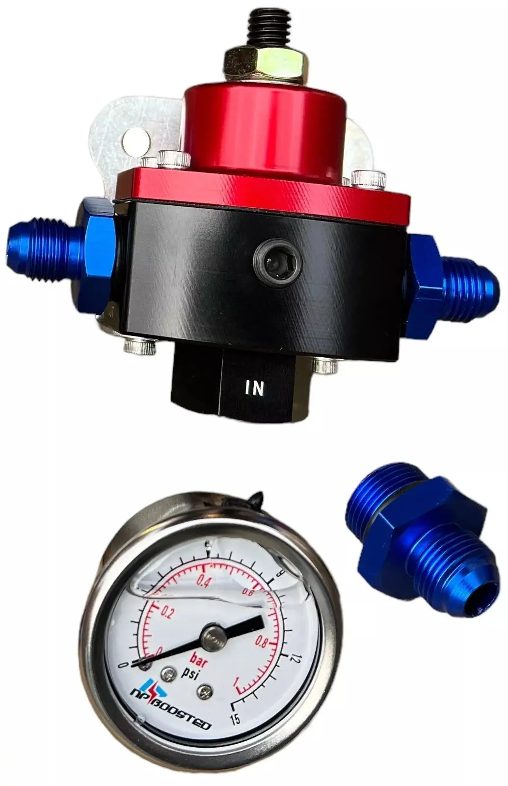Fpr Carburetor 1-15Psi Gauge An6 Lines 4-14Psi Fuel Pump Low Pressure Regulator 1