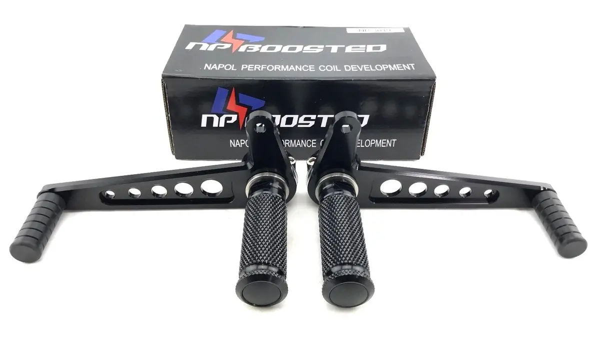 Universal Rear Set Of Foot Pegs And Levers Cafe Racer Custom Bobber Cb Kz Xj Gs 1