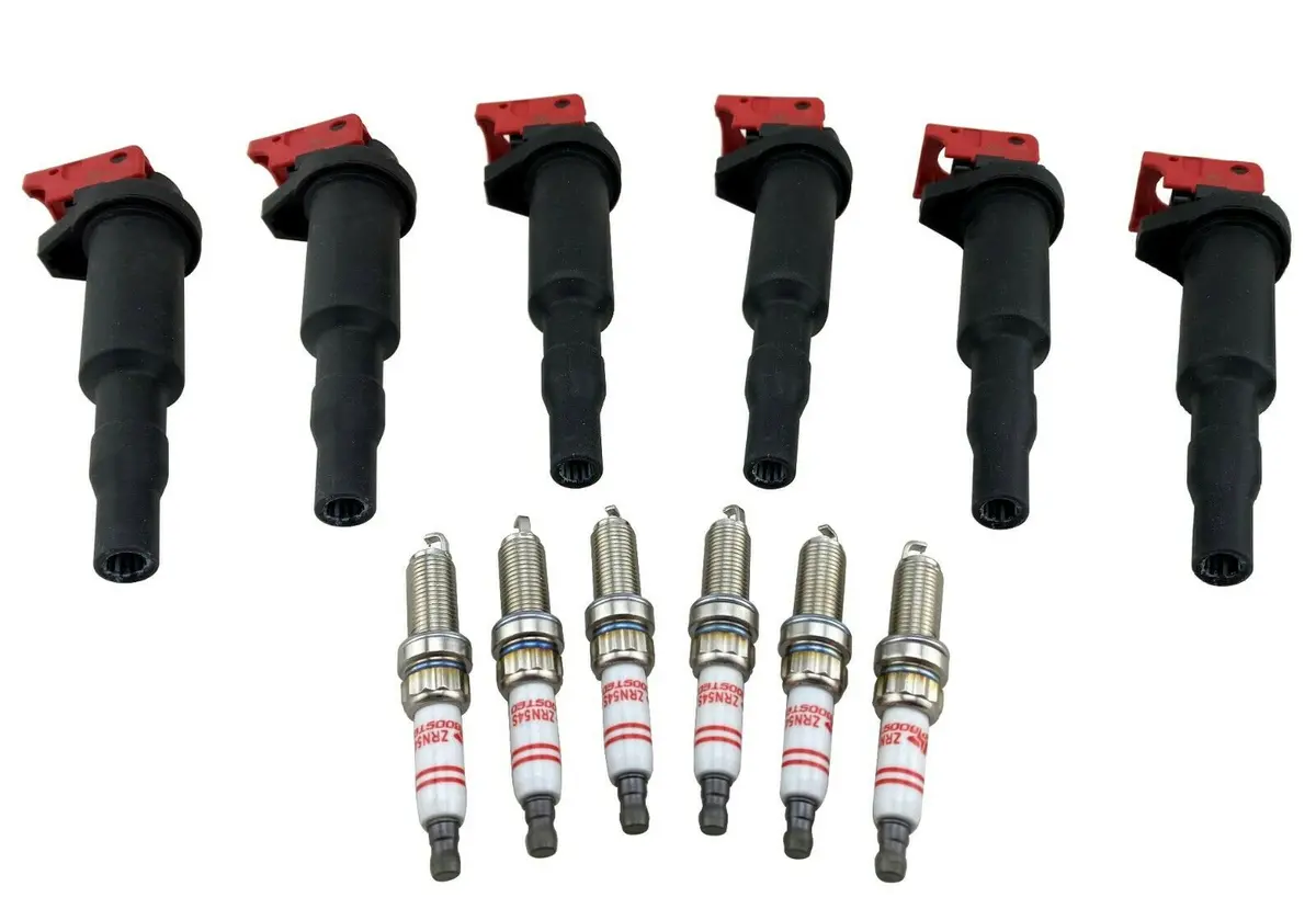 6 Pack Ignition Coils & Spark Plugs For 135I 335I 535I X6 Z4 N54 3.0L Twin Turbo 1