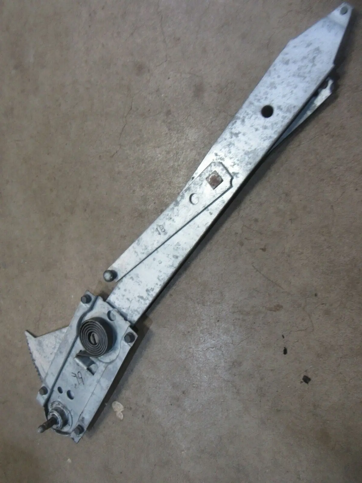 Door Regulator ,Left 2 Dr Used 65-68 B-C-Body 1