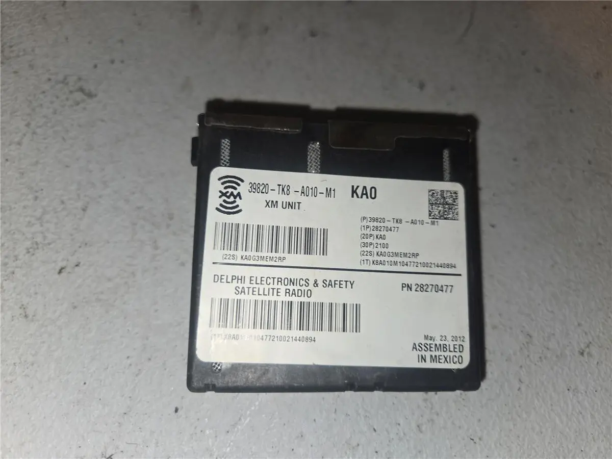 2011-2013 Honda Odyssey Xm Radio Satellite Control Module 39820-Tk8-A010-M1 Oem 1