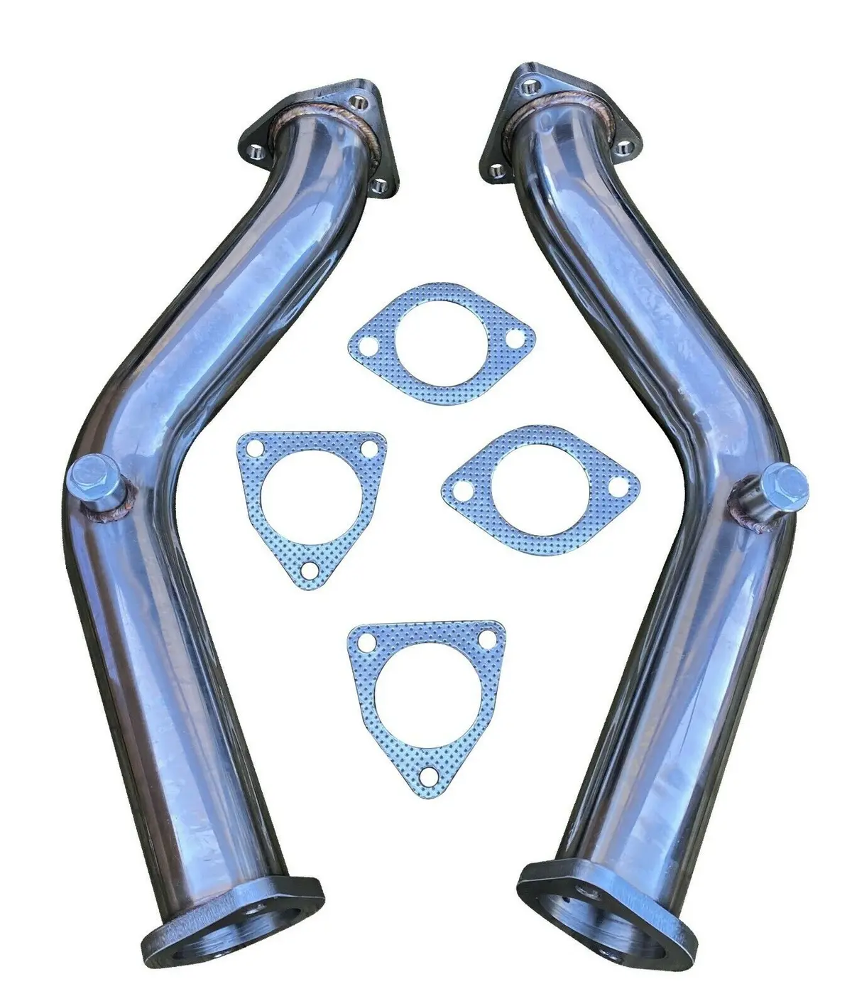 2.5" Dual Exhaust Testpipe Test Pipe Downpipes For 2003-06 350Z G35 Fairlady Z33 1
