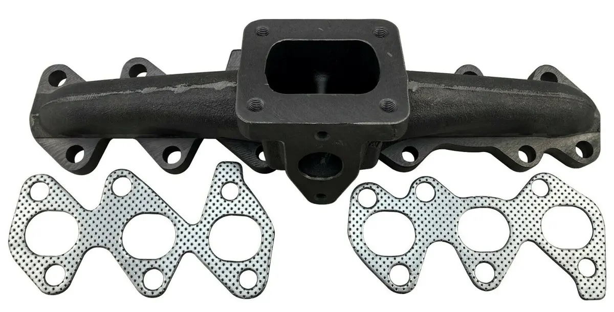 Cast Iron T4 Turbo Manifold + Wastegate Flange 35Mm 38Mm For 2Jzgte 2Jz-Gte 2Jz 1