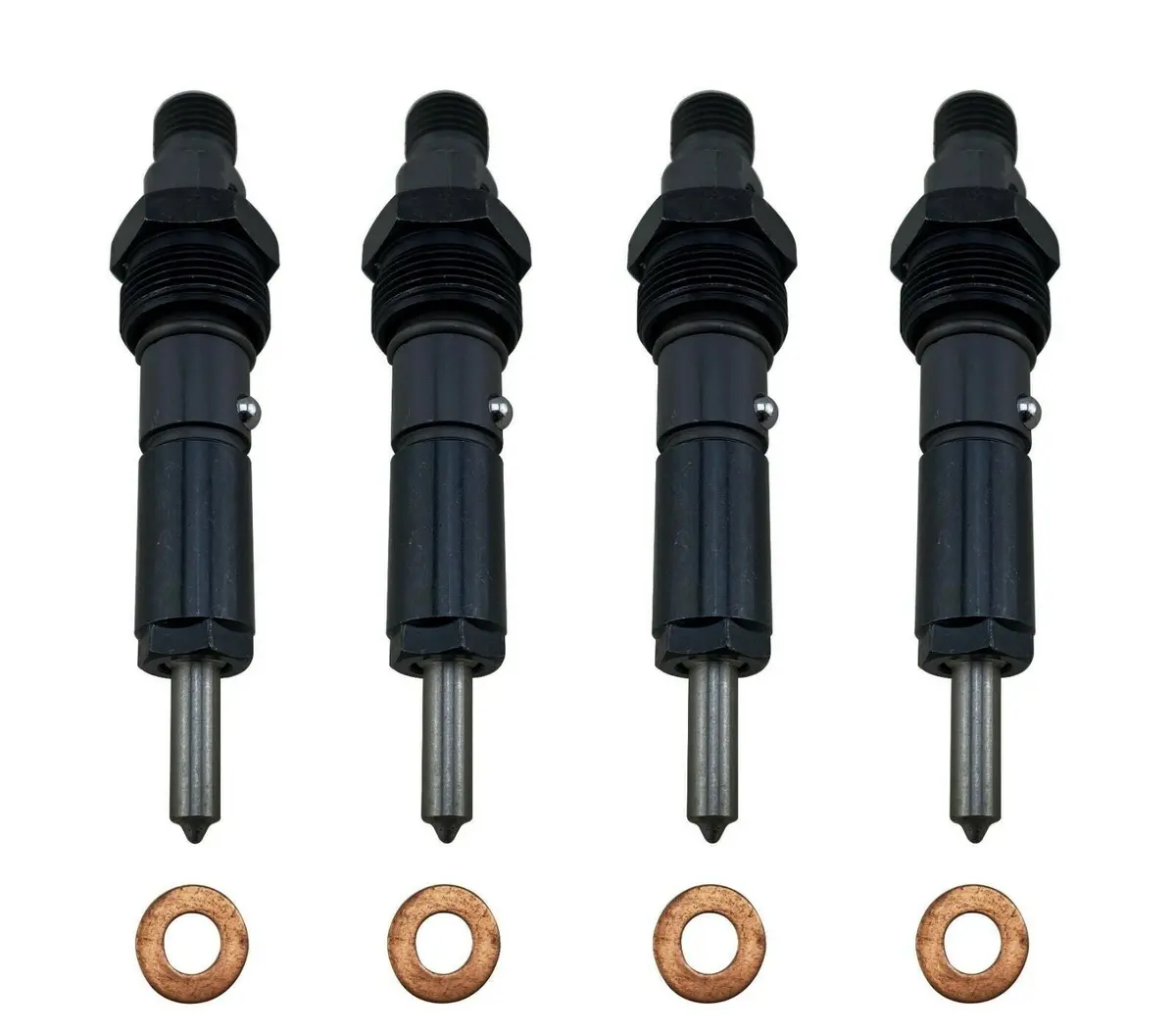 4Bt Diesel Injector Set Of 4 + Nozzles & Washers For 3.9L Cummins Turbo 4928990 1