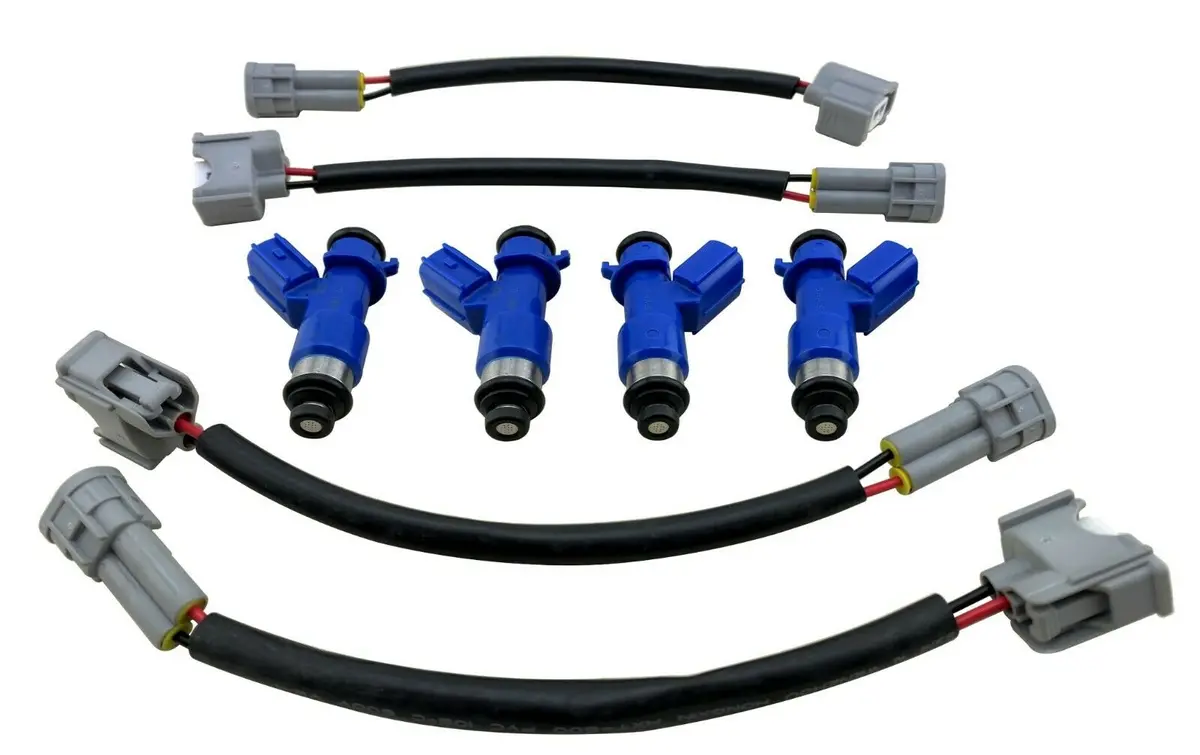 410Cc Fuel Injectors Plug & Play Wire Harness Adapters For Denso Honda Acura Rdx 1