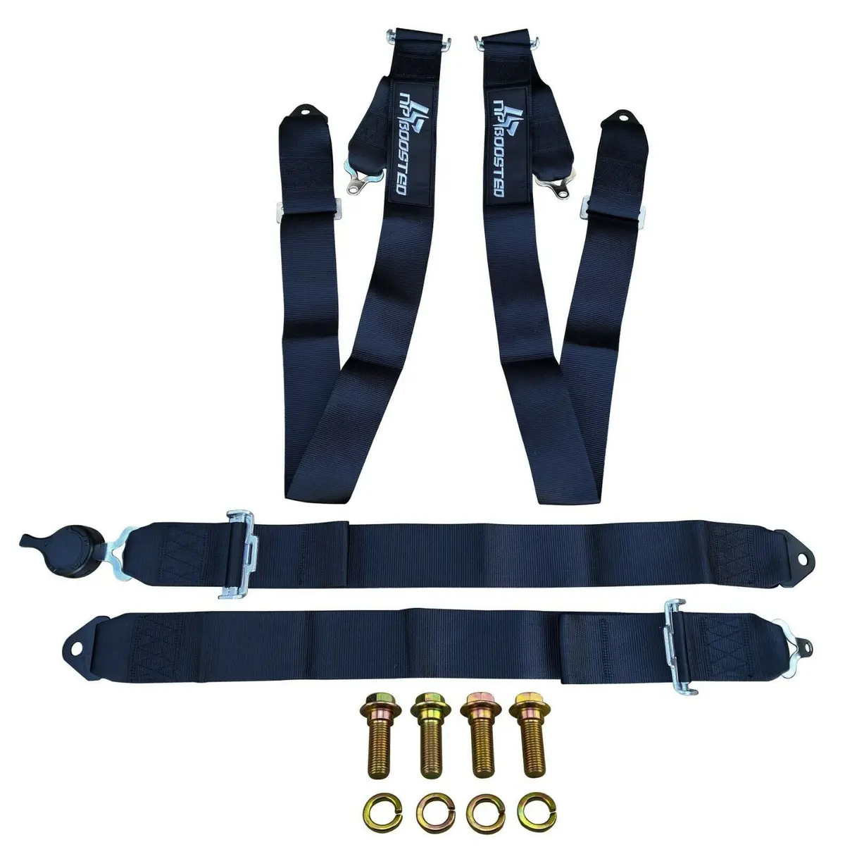 X Wide Shoulder Straps Universal 4 Point Quick Release Seatbelt Harness Off Road 1