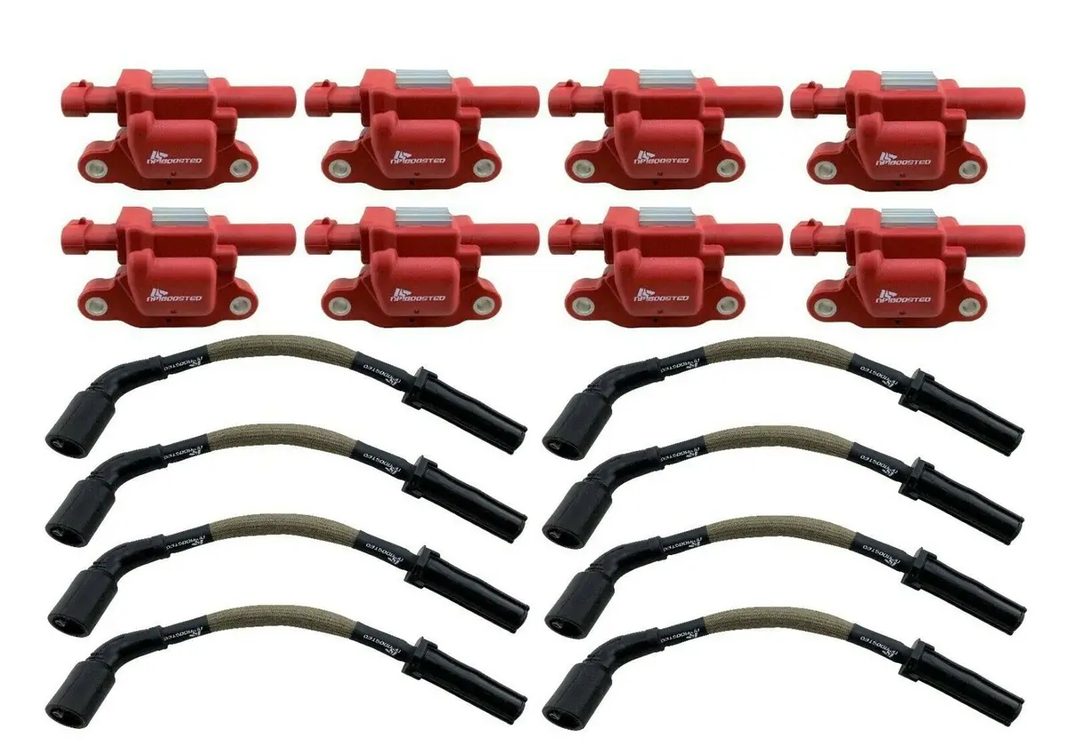 8 Ignition Coil Packs + 10Mm Spark Plug Wires For Corvette Z06 Camaro Ss Cts-V 1