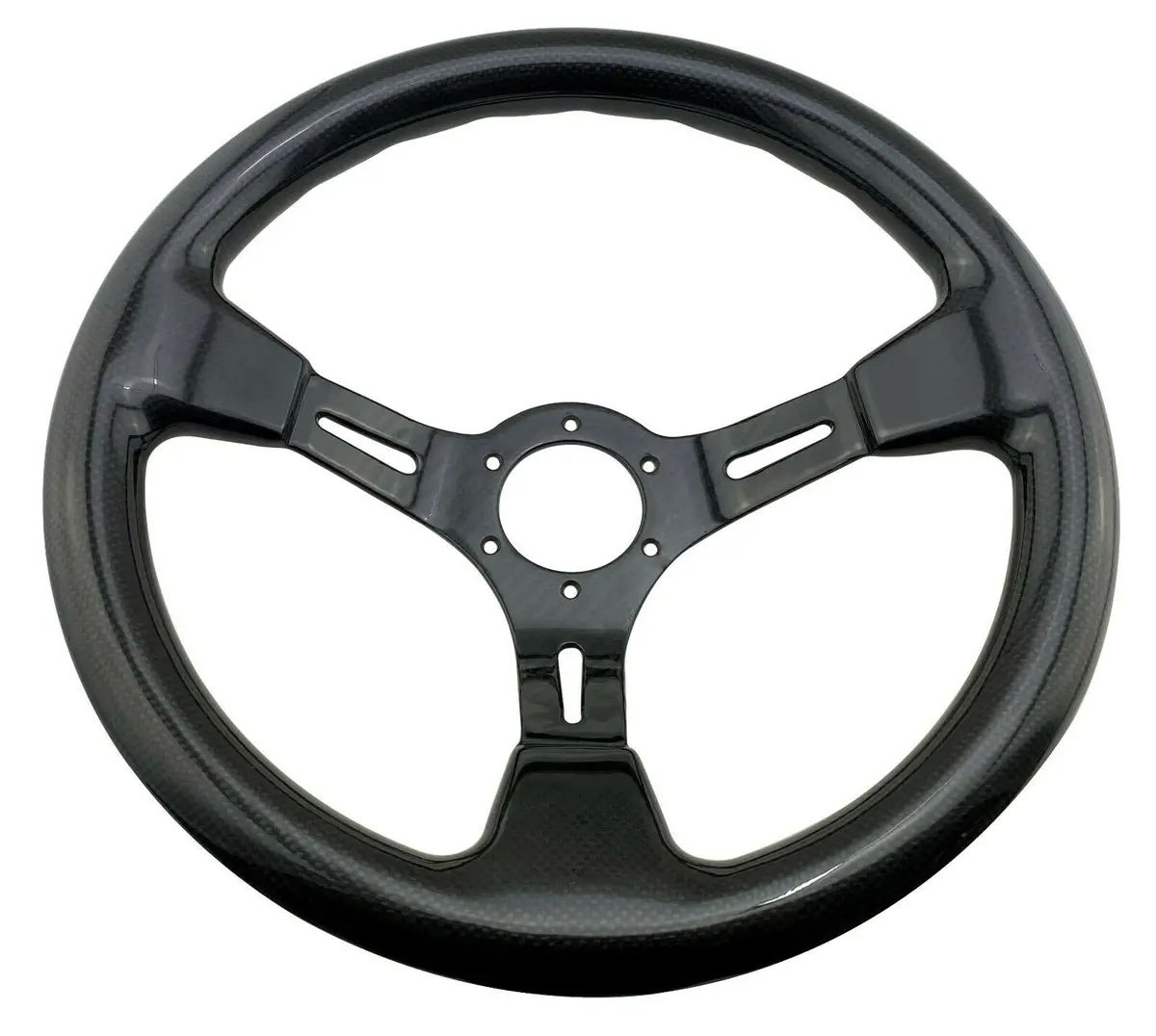 1 Piece 350Mm Dished Race Carbon Fiber Jdm Light Weight Steering Wheel 14 Inch 1