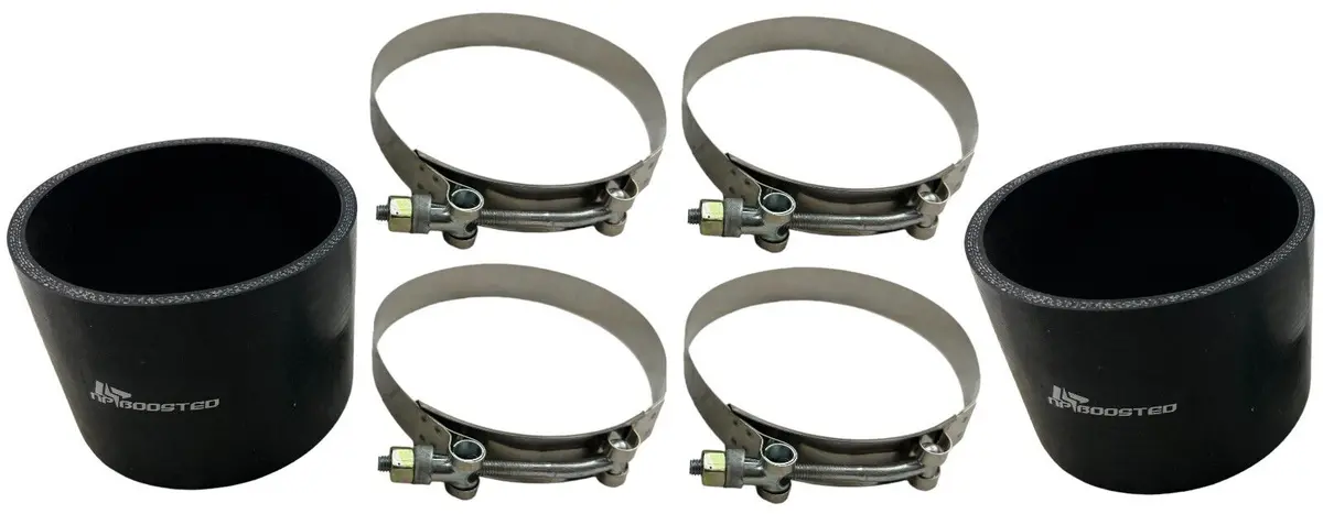 2 Pcs 4 Inch Intercooler Couplers For Turbo & Air Intake 102Mm Pipe Tbolt Clamps 1