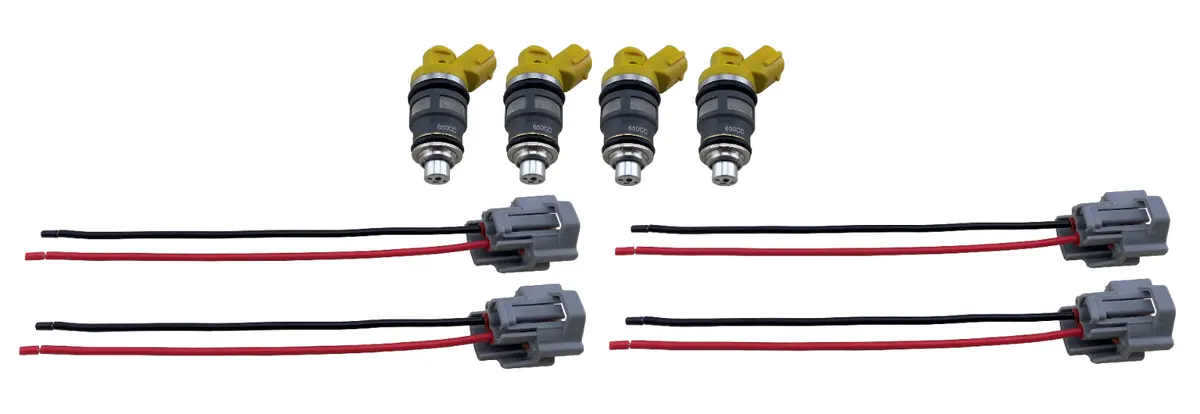 4 650Cc 62 Lb/Hr Fuel Injectors For 1Jzgte 2Jzgte 3Sgte Ej20 Ej25 Vg30dett Turbo 1