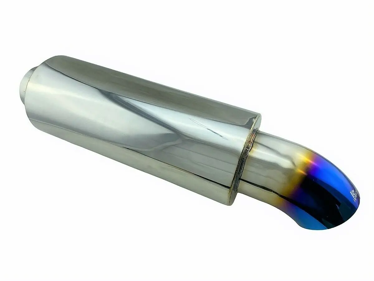 Hiflow 3.5" Stainless Steel Exhaust Performance Muffler Fits Jdm Euro Usdm Cars 1
