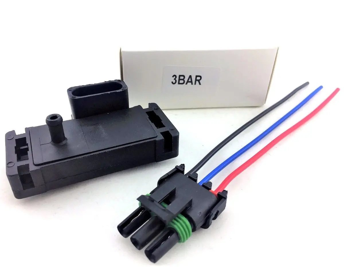 3Bar 3 Bar Map Sensor For Electromotive Motec Megasquirt & Plug Harness Kit Gmc 1