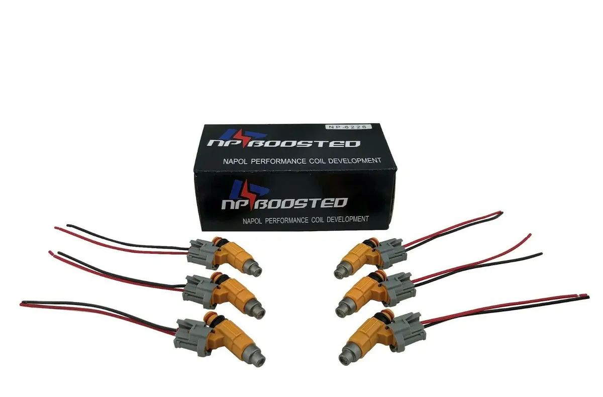 6 Fuel Injectors For 97-04 Mitsubishi Montero 3.0L Diamante 3.5L + Wire Harness 1