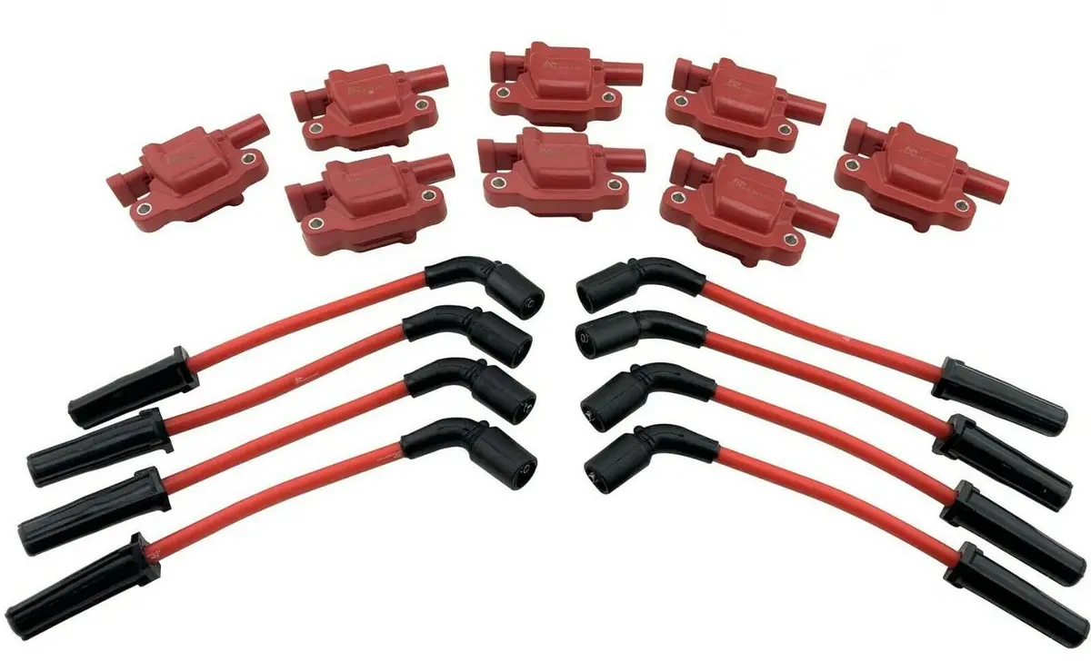 8 Ignition Coils & 10Mm Plug Wires For Vette C5 C6 C7 Z06 Camaro Ss Ctsv 6.2 7.0 1