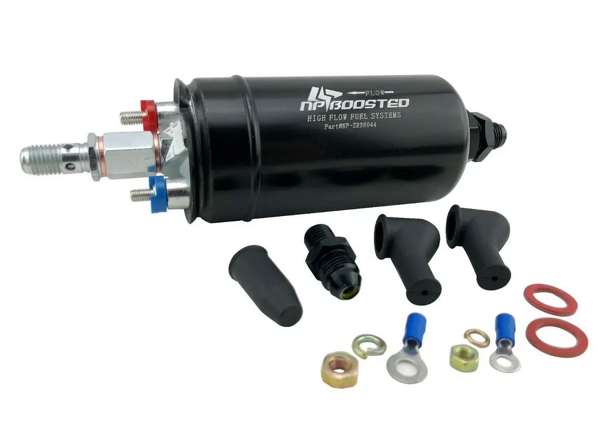 Hi Flow 380Lph Inline Efi External Fuel Pump & Check Valve 8An An8 Fittings 044 1