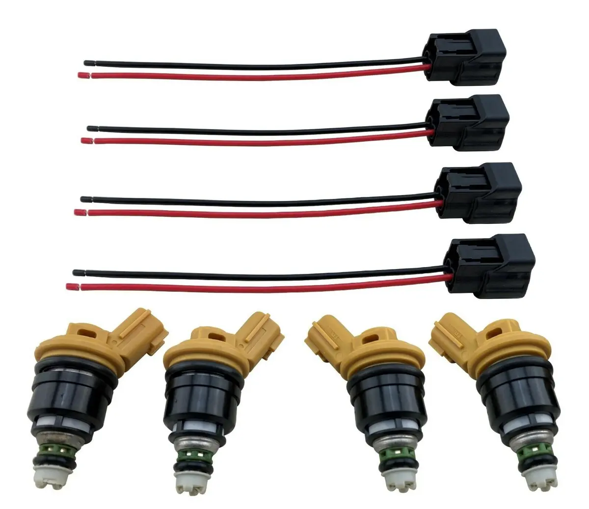 4 Side Feed Fuel Injectors 555Cc 4 Hole For S13 S14 S15 Sr20det Sr20 2.0L Turbo 1