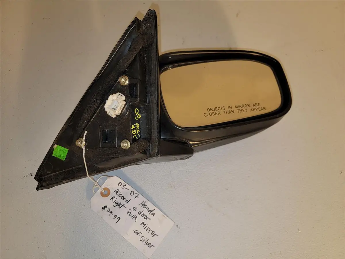 2003 - 2007 Honda Accord 4 Door Right Power Mirror Silver J-02Rvm1337abbr Oem 1