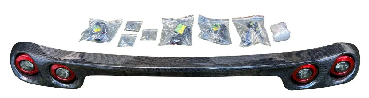 F430 Carbon Fiber Led Rear Tail Light Conversion Kit For 92+ Mazda Rx7 Rx-7 Fd3s 1