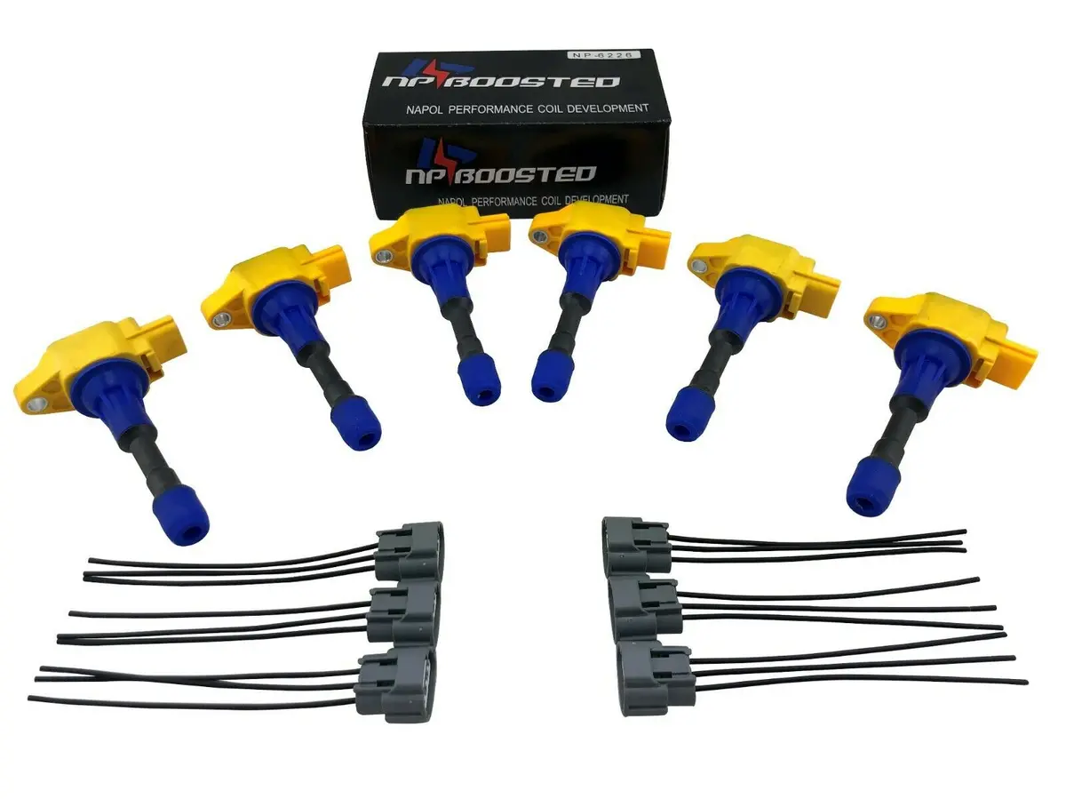 6 Pcs R35 Ignition Coil Packs & Connectors For Rb20 Rb25 Rb26 1Jz-Gte 2Jz-Gte 1