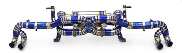 3" Titanium Exhaust Into 2.5" Quad Tips Fits Huracan Lp580 Lp610 Coupe / Spyder 1