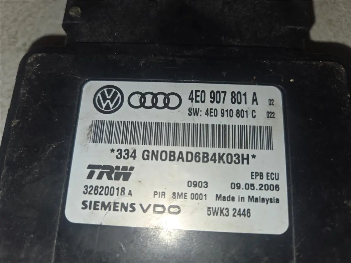 Audi A8, Abs Control Module, 4E0 907 801 A, Oem 1