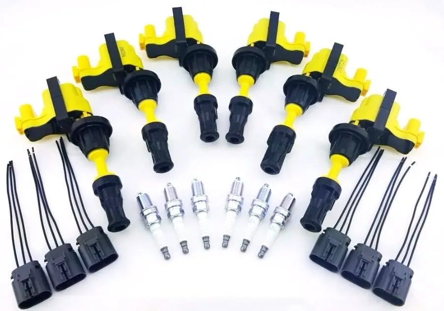 Fairlady Z 300Zx Ignition Coils & Ngk Spark Plugs Wire Harness Repair Kit V6 3L 1