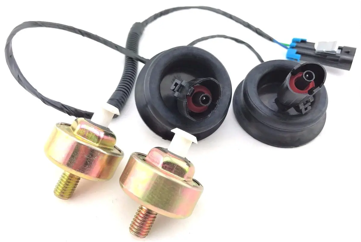 2 Gm Knock Sensors & Wire Harness Ls1 Lq9 Ls6 6.0L 5.3L 4.8L 8.1L Sierra 1500 Hd 1