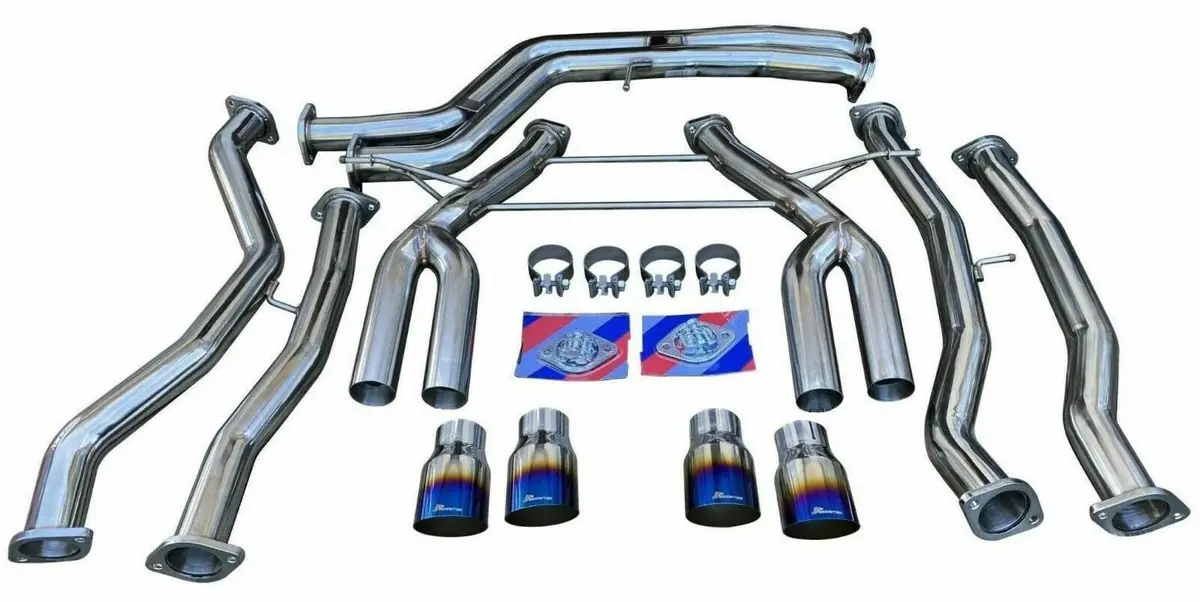 High Flow Quad Pipe Upgrade Exhaust Fits 2015–2019 Bmw M3 & M4 F80 F82 S55 Turbo 1
