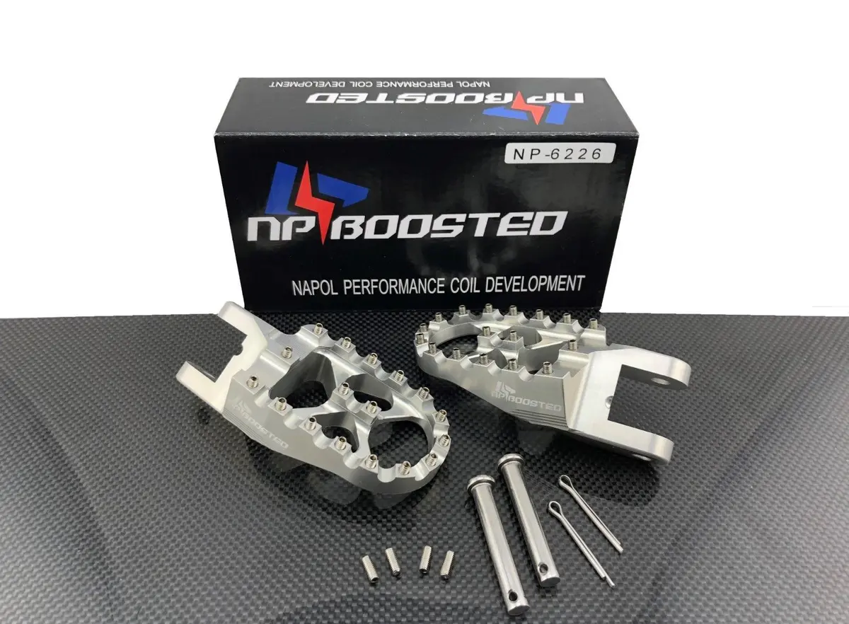 2016 2017 Honda Crf1000 L Africa Twin Mx Silver Foot Pegs Wide Cnc Billet Alloy 1