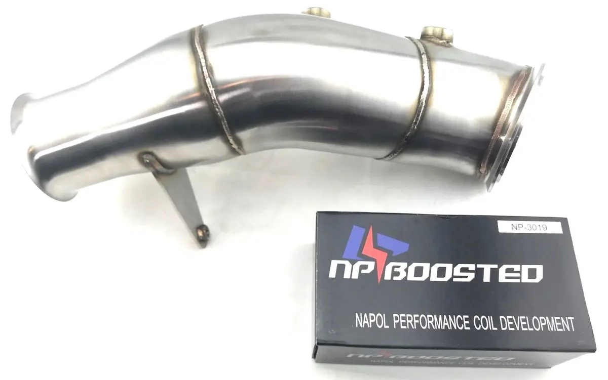 4" Cat Delete Downpipe For 13-16 Bmw N55 235I 335I 435I F22 F30 F32 Single Turbo 1