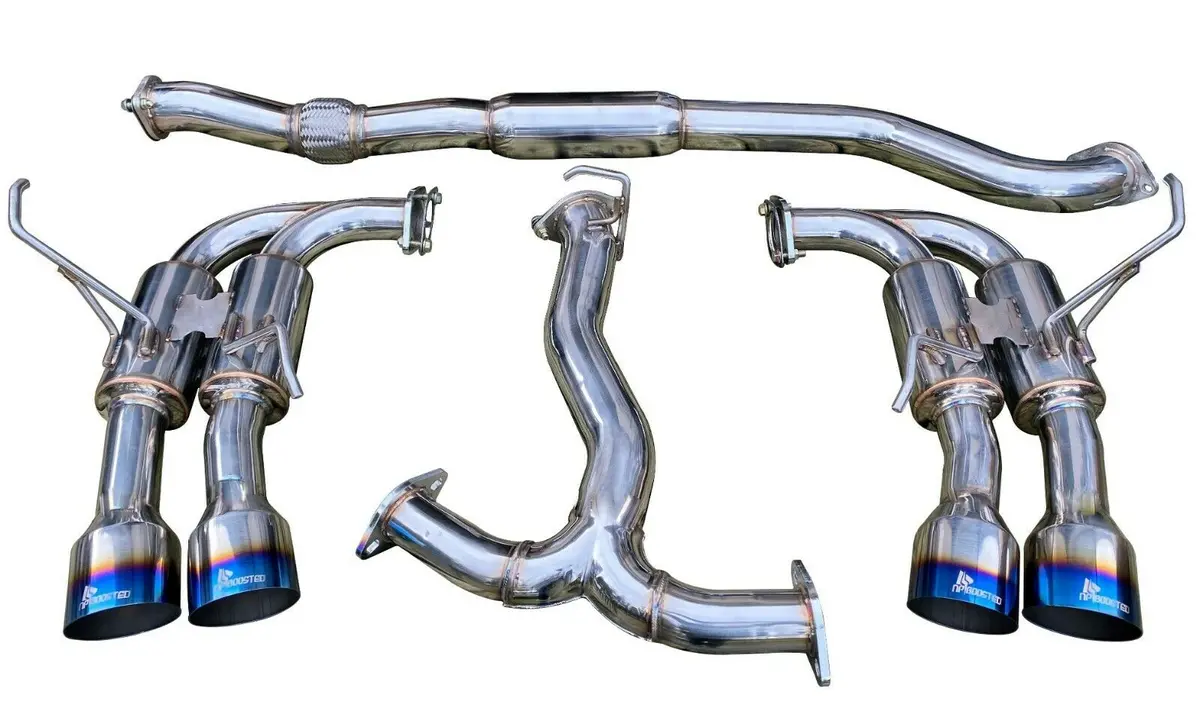 3" Cat Back Exhaust System W/ Quad Tip For 2015-20 Wrx Fa20f 2.0L Sti Ej257 2.5L 1