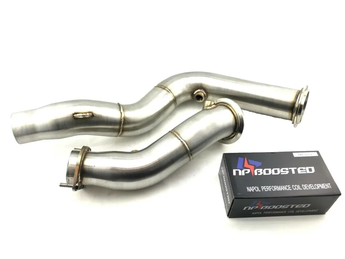 Hi Flow Downpipe Exhaust System For 2015+ Bmw M2 F87 M3 F80 M4 F82 F83 S55 3.0L 1