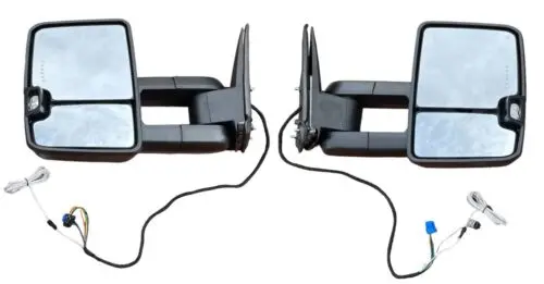 Power Heated Led Signal Tow Mirrors Pair Fits 2003-07 Chevy Silverado Gmc Sierra 1