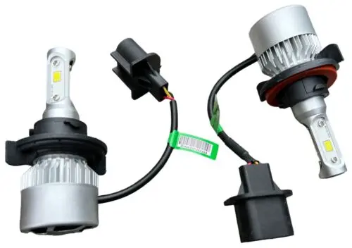 H13 9008 Led Headlights Bulbs Set 6500K Super White For 2006+ Ram 1500 2500 3500 1